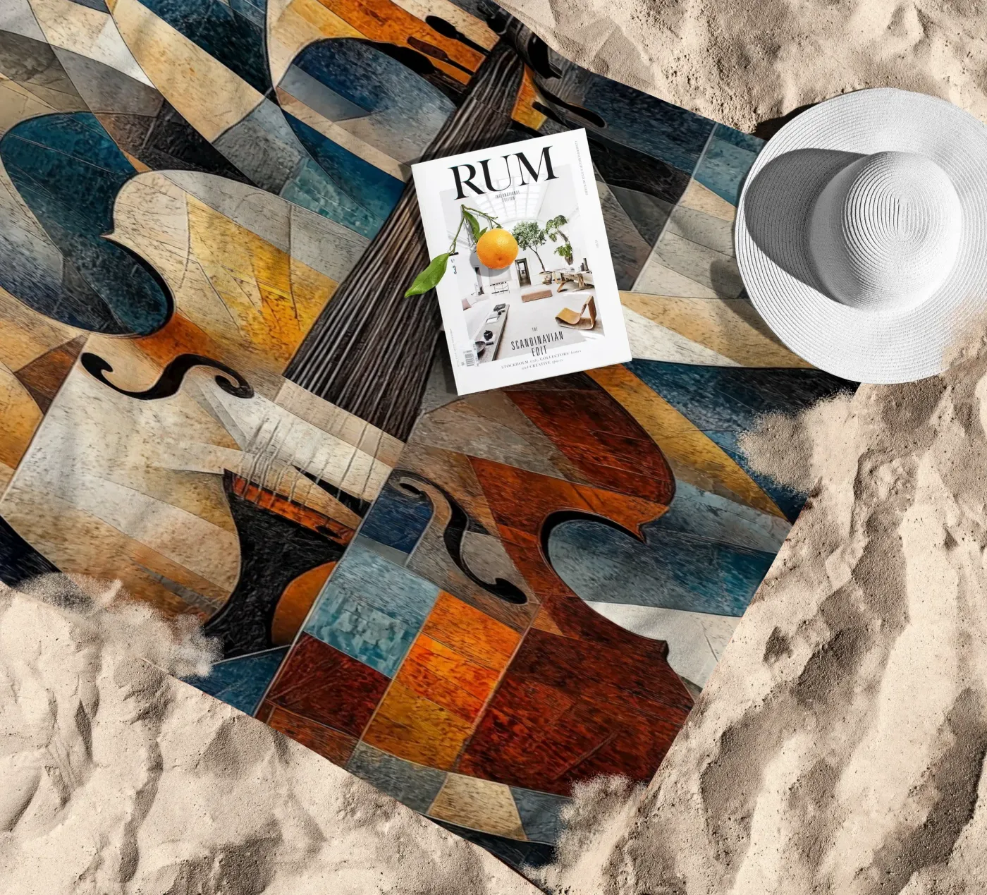 Shape beach towel by Art Unleashed