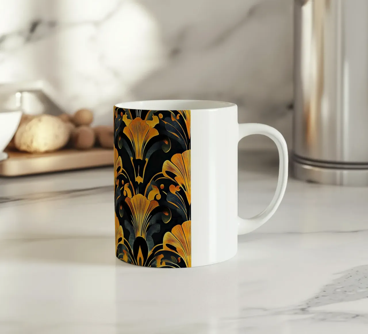 Art Deco "Golden Era Vibes" tazza in ceramica da Golden Era