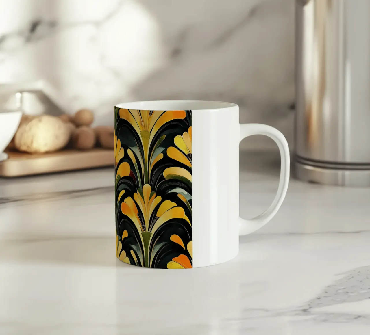 Art Deco "Deco in Motion" tazza in ceramica da Golden Era