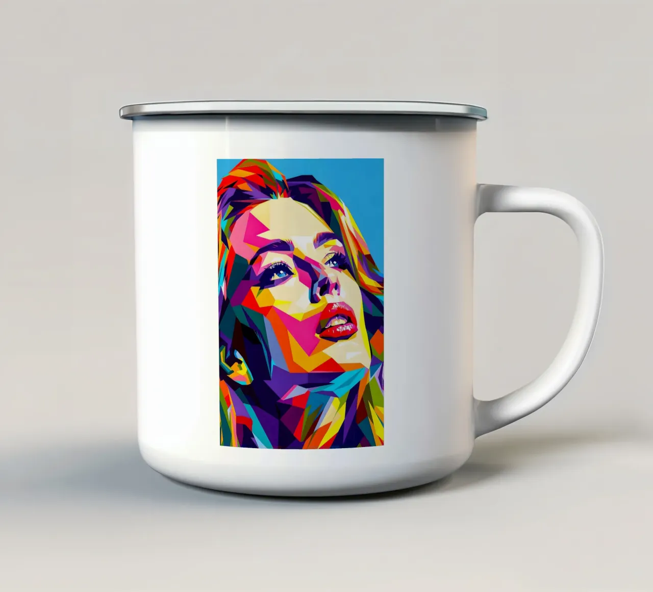 Wpap Adele taza de esmalte de HopeStudio