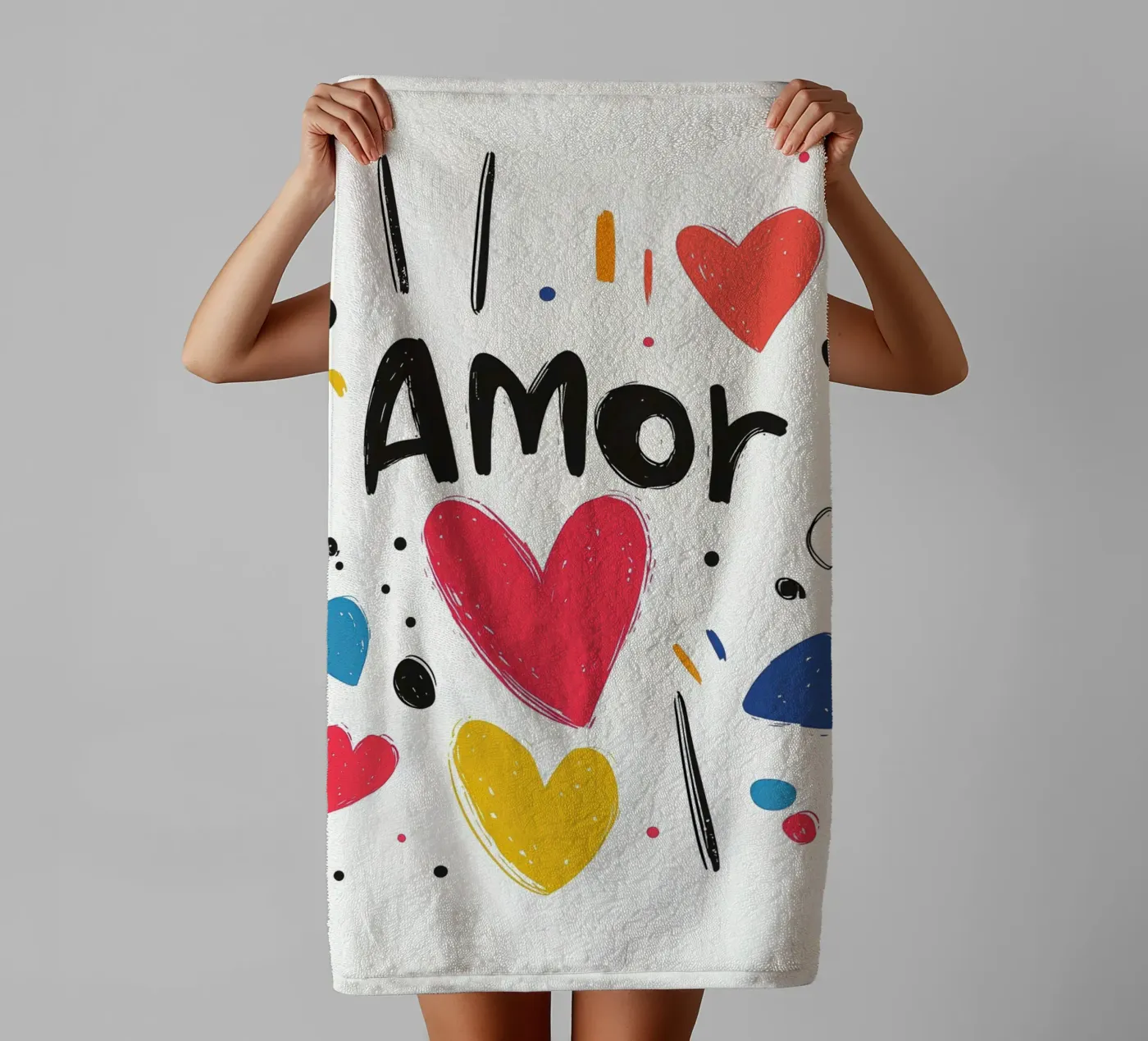 Amor badhanddoek van Art Typo Essentiel