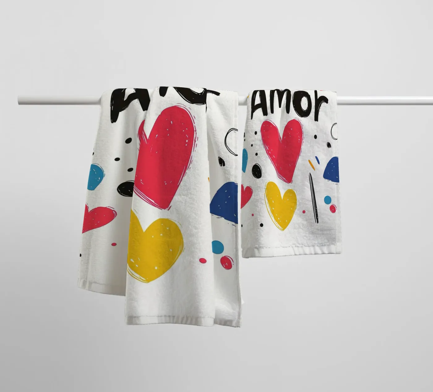 Amor badhanddoek van Art Typo Essentiel