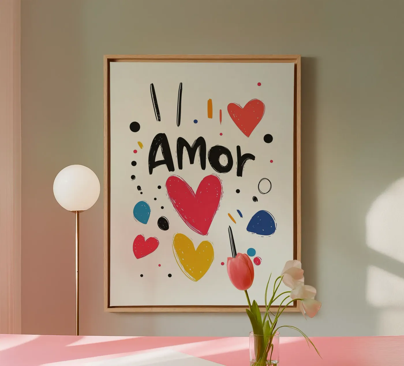 Amor canvas van Art Typo Essentiel