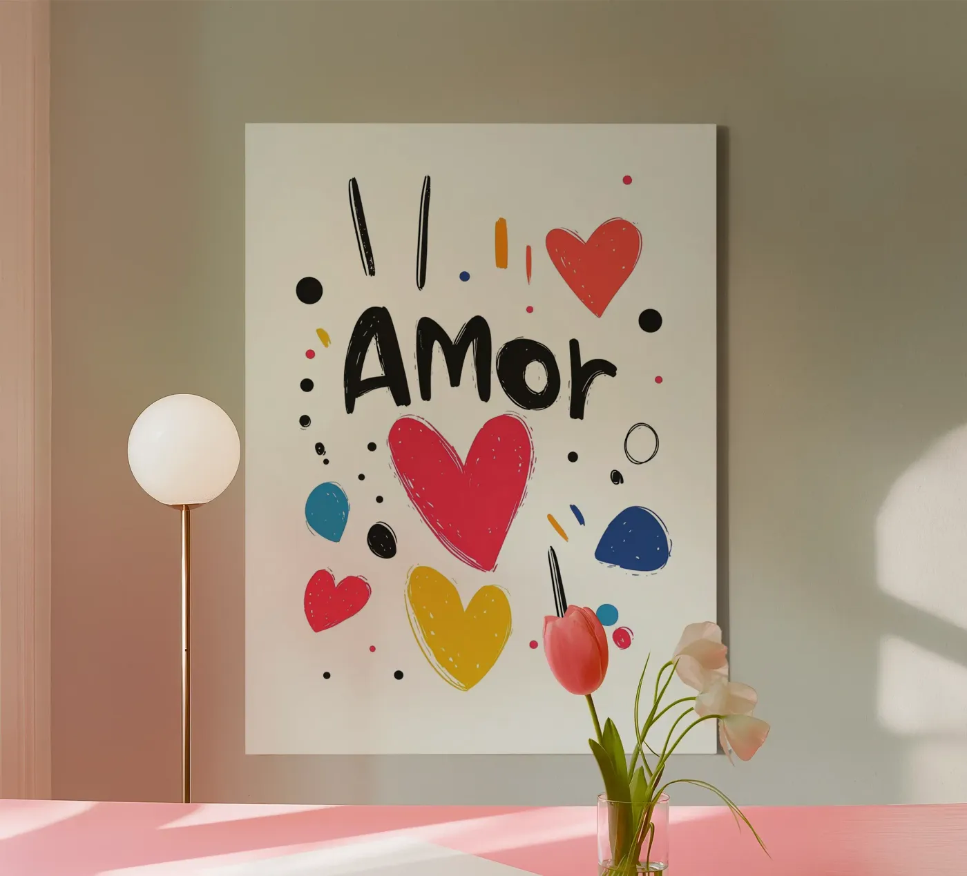 Amor canvas van Art Typo Essentiel