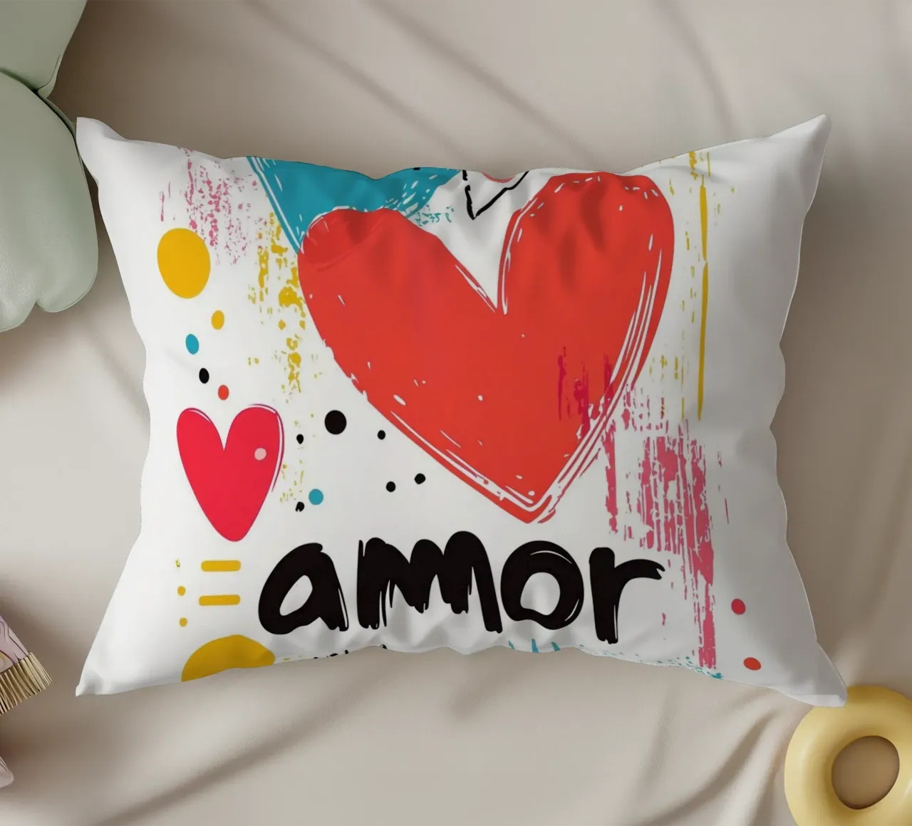 Amore colorato cuscino da Art Typo Essentiel