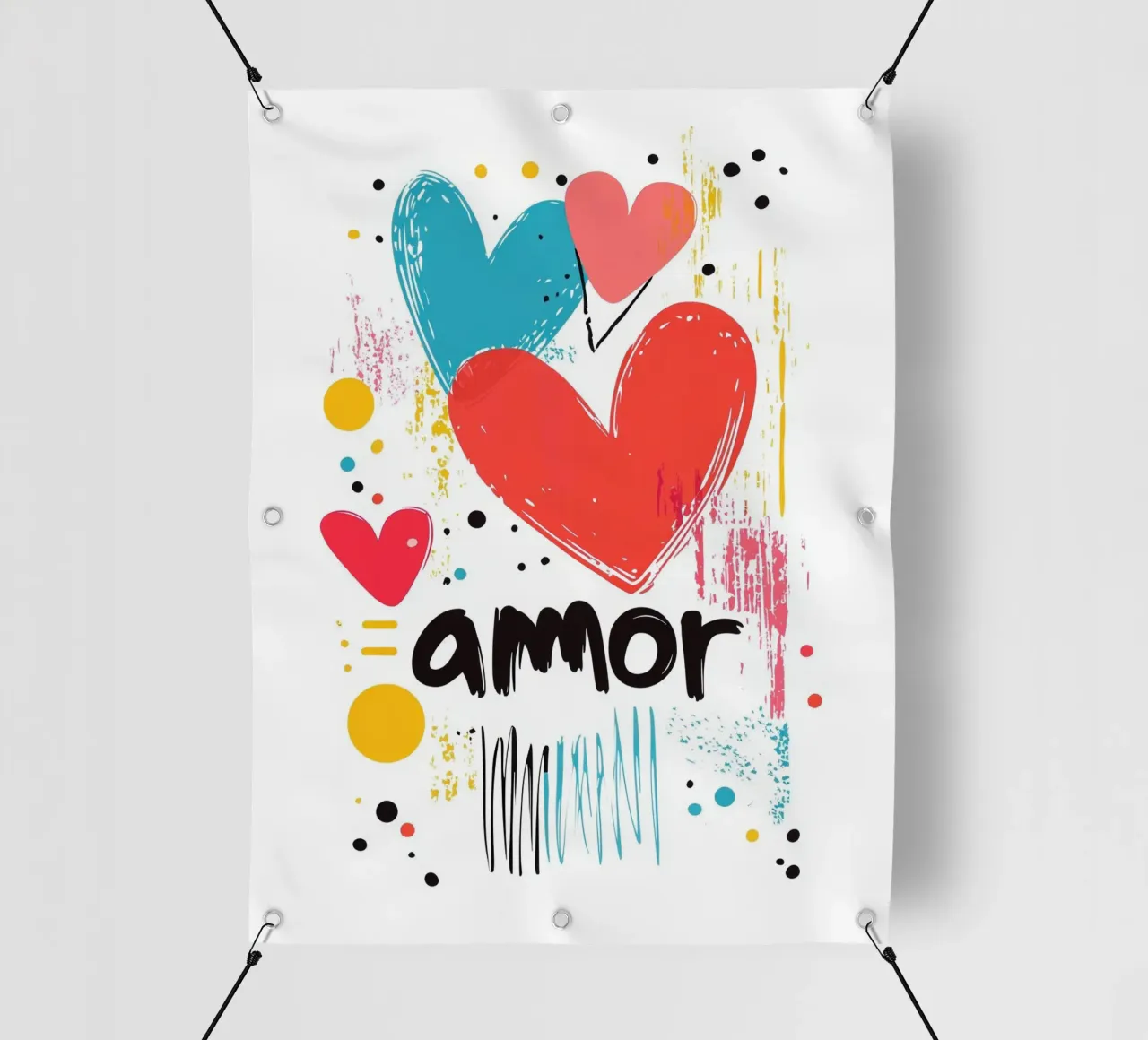 Amore colorato telo in pvc da Art Typo Essentiel