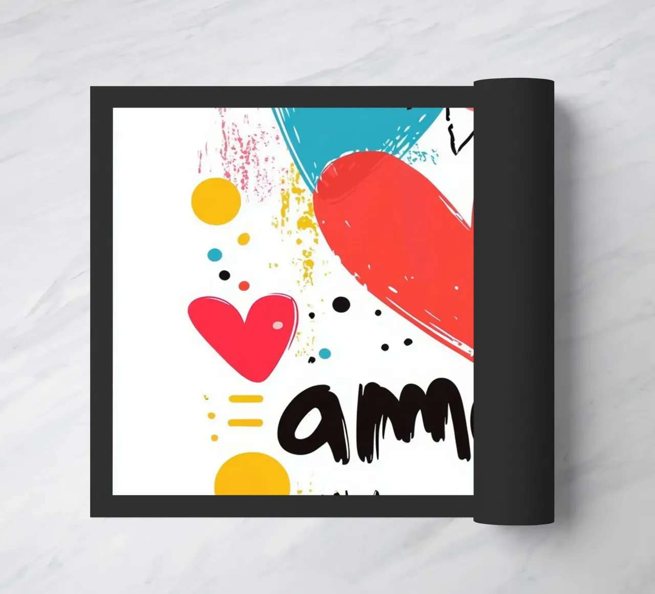 Amore colorato zerbino da Art Typo Essentiel