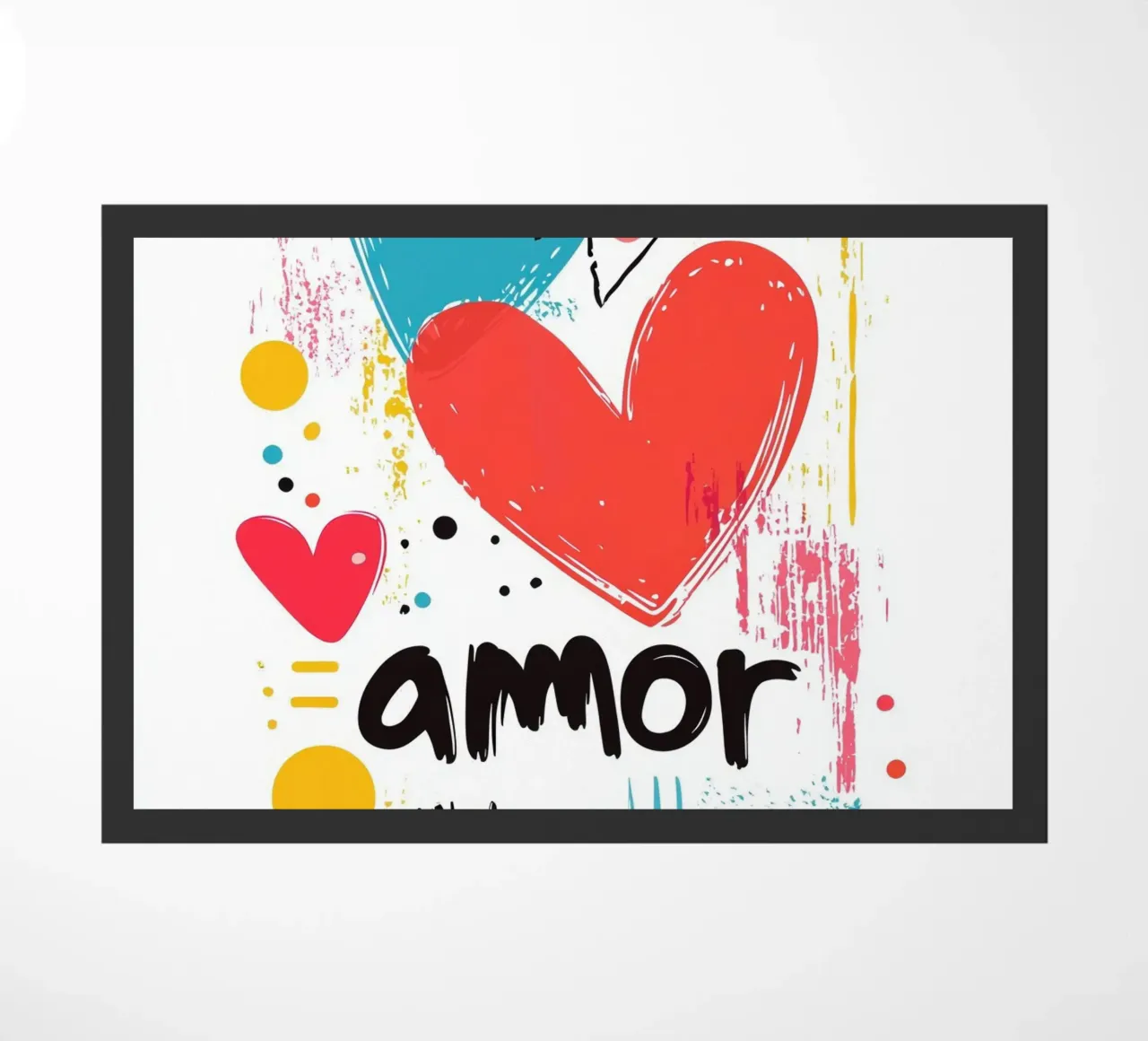 Amore colorato zerbino da Art Typo Essentiel