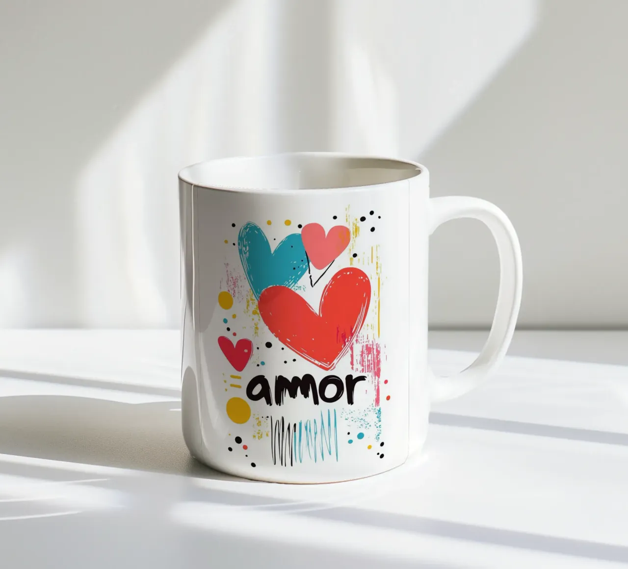 Amore colorato tazza in ceramica da Art Typo Essentiel