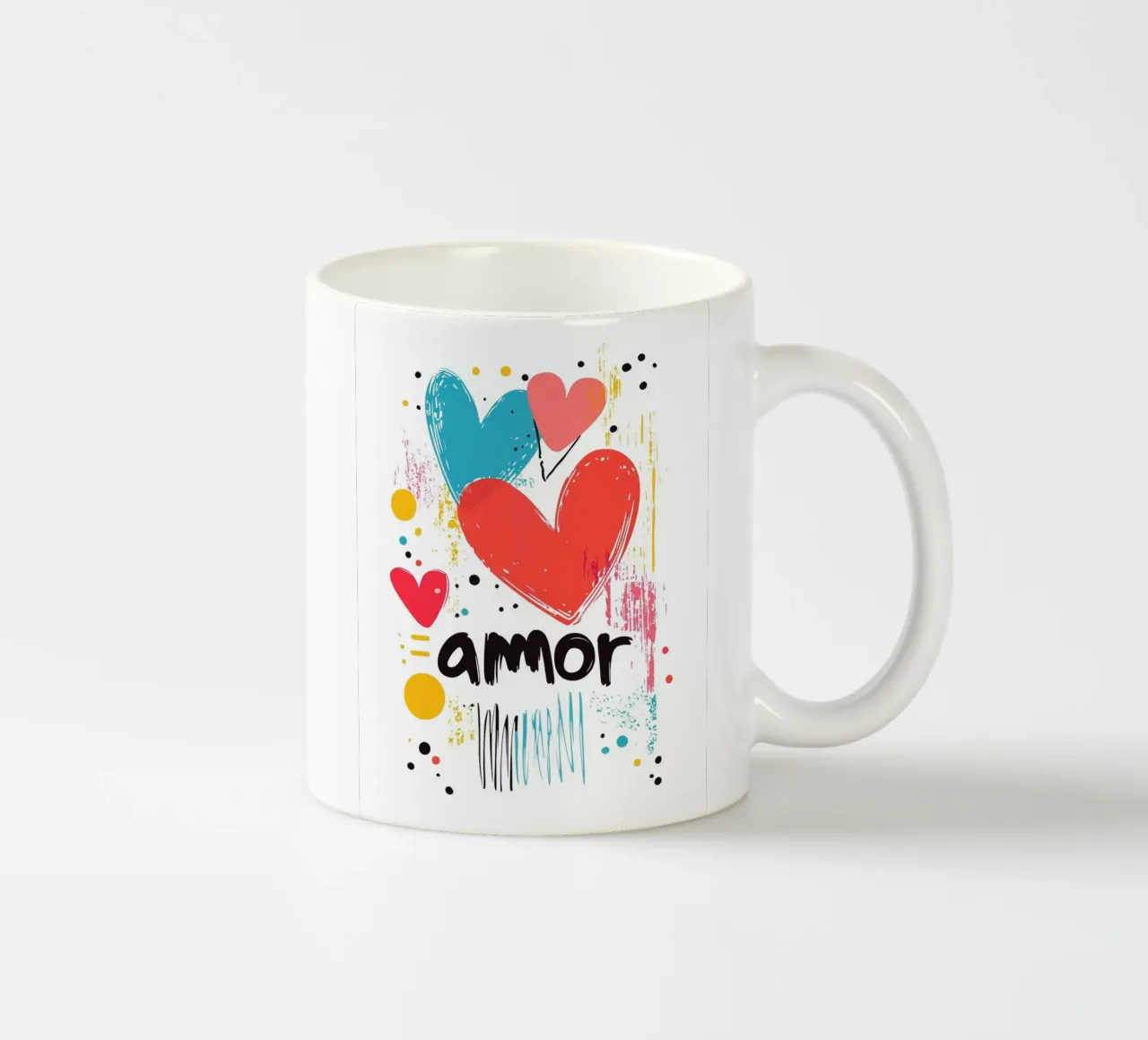 Amore colorato tazza in ceramica da Art Typo Essentiel