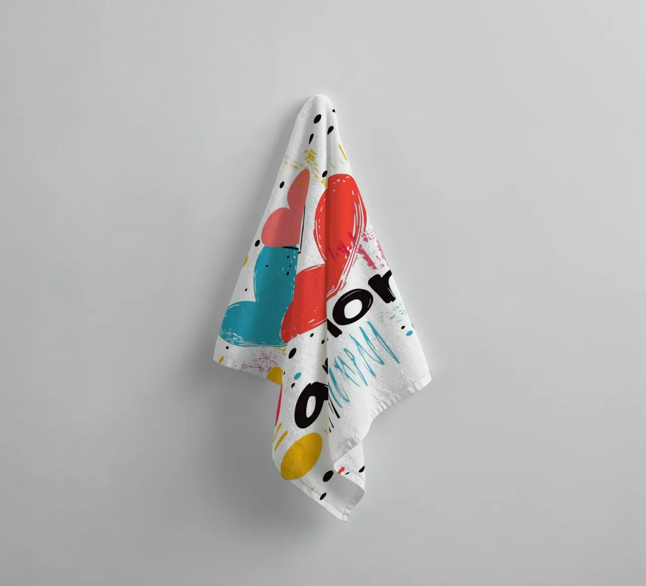 Amore colorato asciugamano da bagno da Art Typo Essentiel