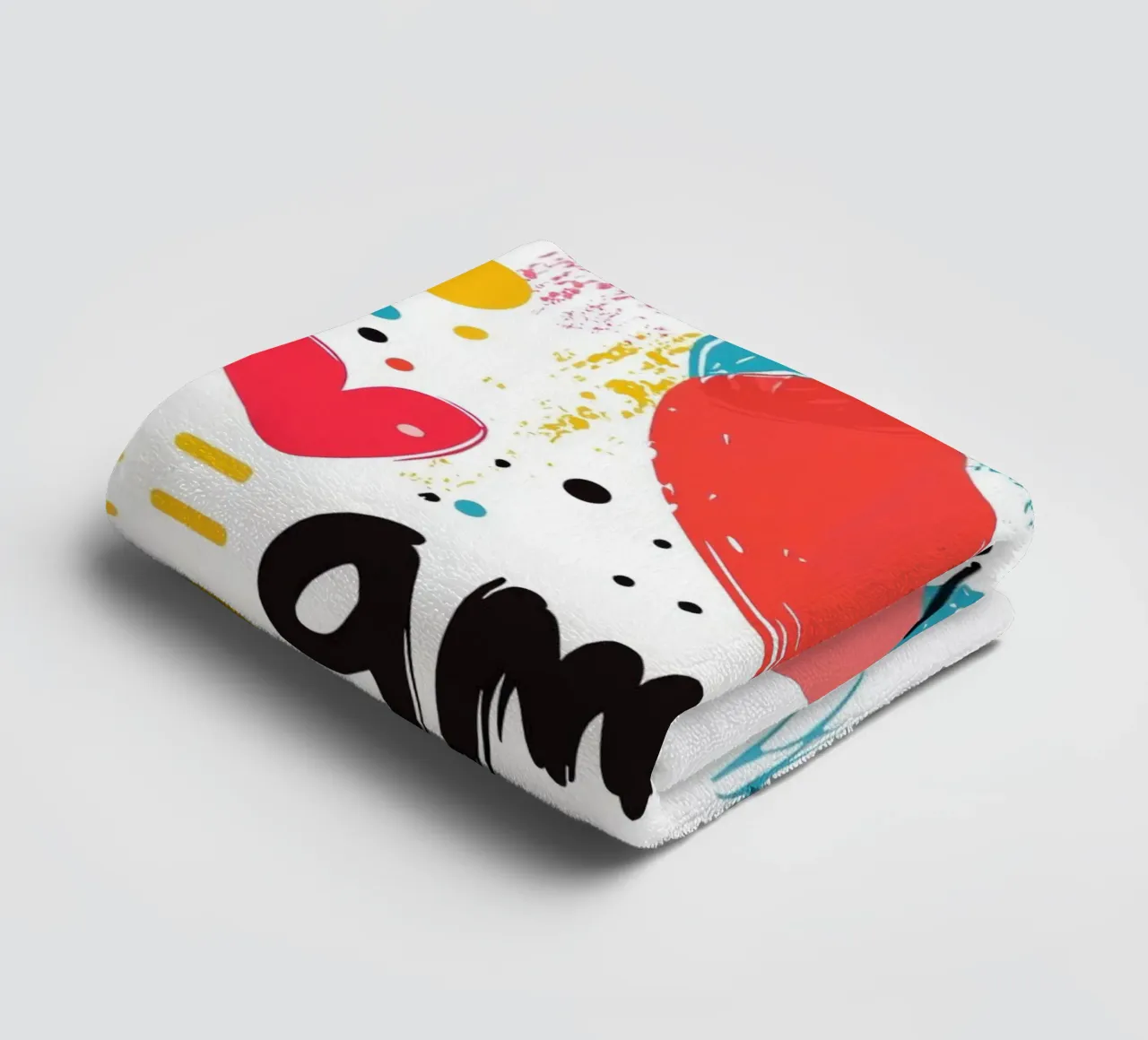Amore colorato asciugamano da bagno da Art Typo Essentiel