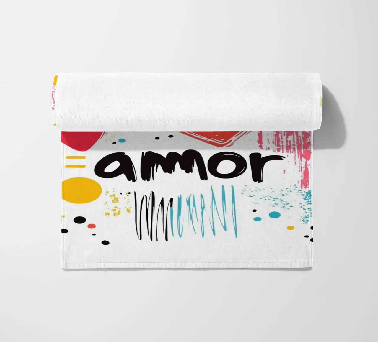 Amore colorato telo mare da Art Typo Essentiel