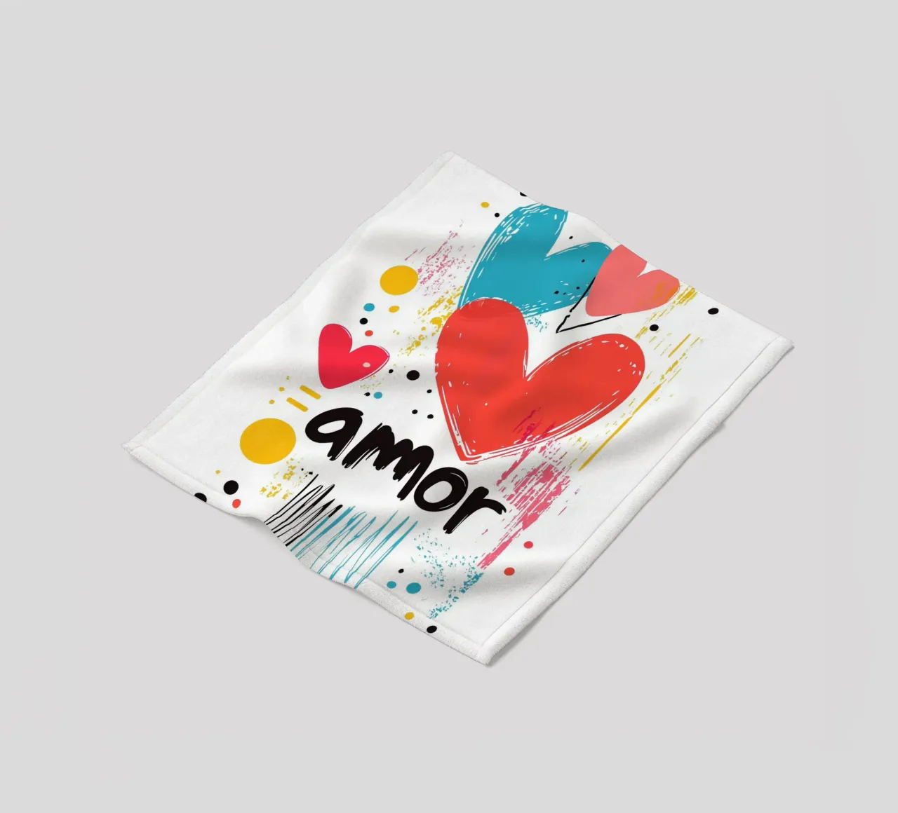 Amore colorato coperta in pile da Art Typo Essentiel