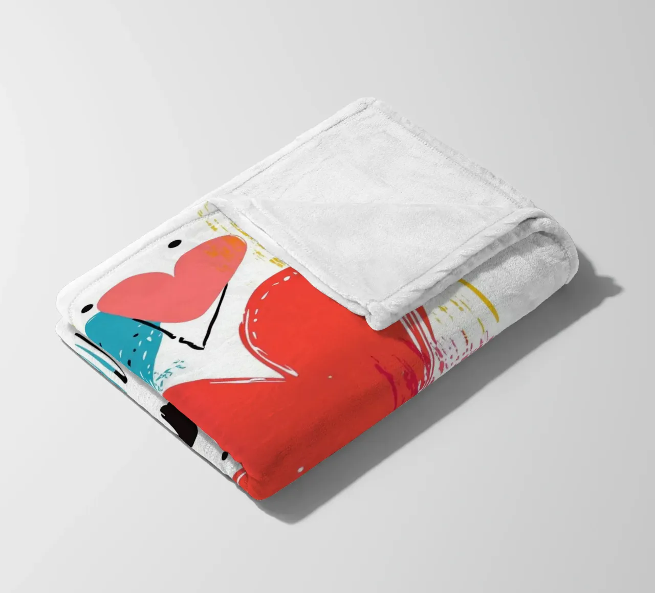 Amore colorato coperta in pile da Art Typo Essentiel