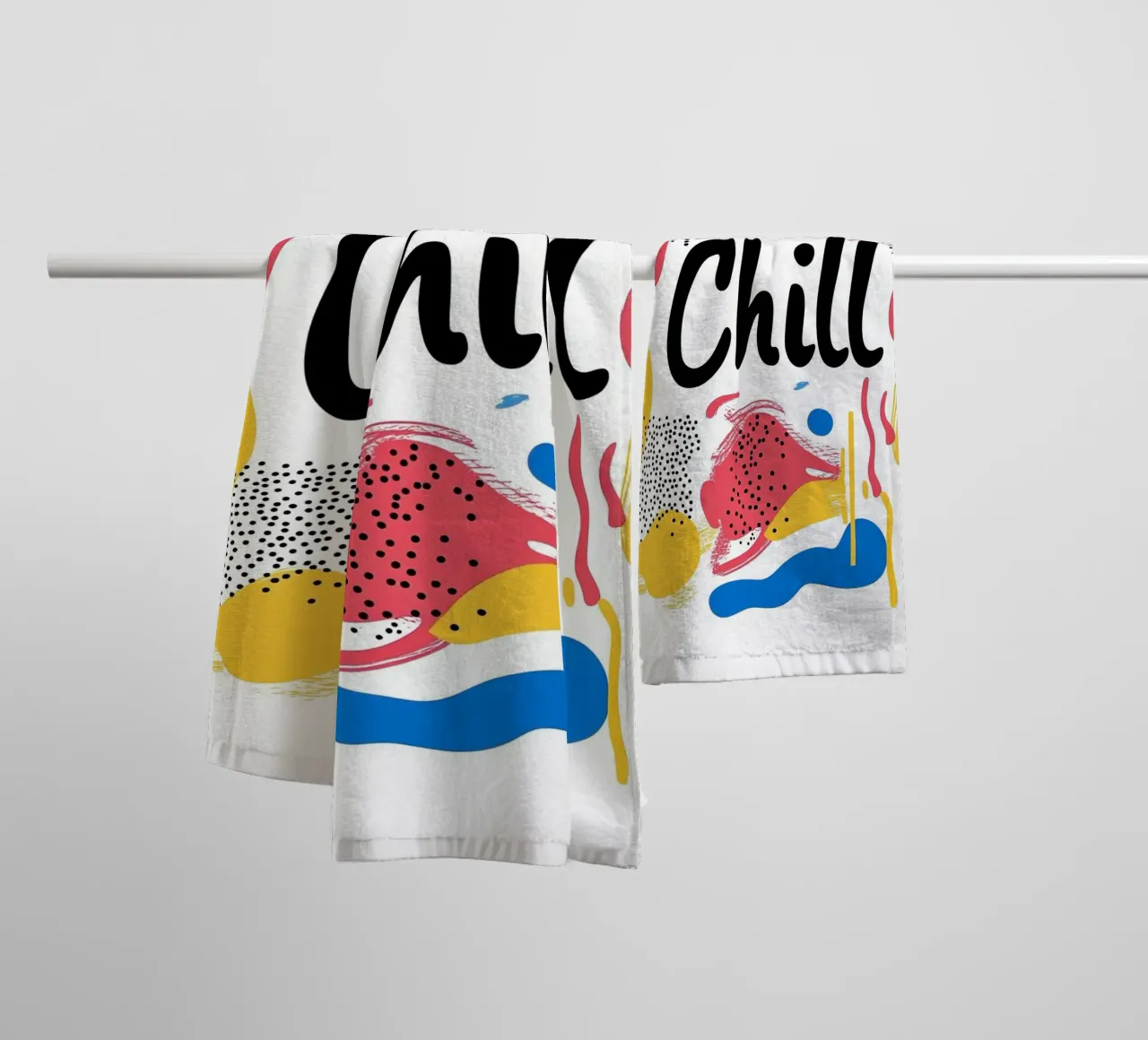 Rilassamento grafico "Chill asciugamano da bagno da Art Typo Essentiel