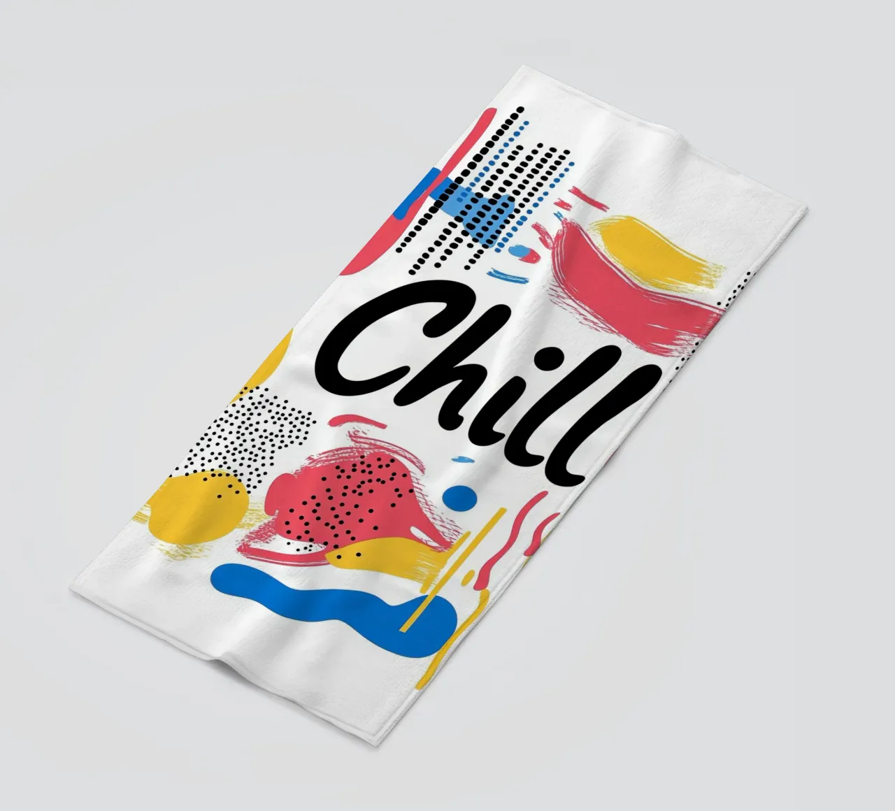 Rilassamento grafico "Chill telo mare da Art Typo Essentiel