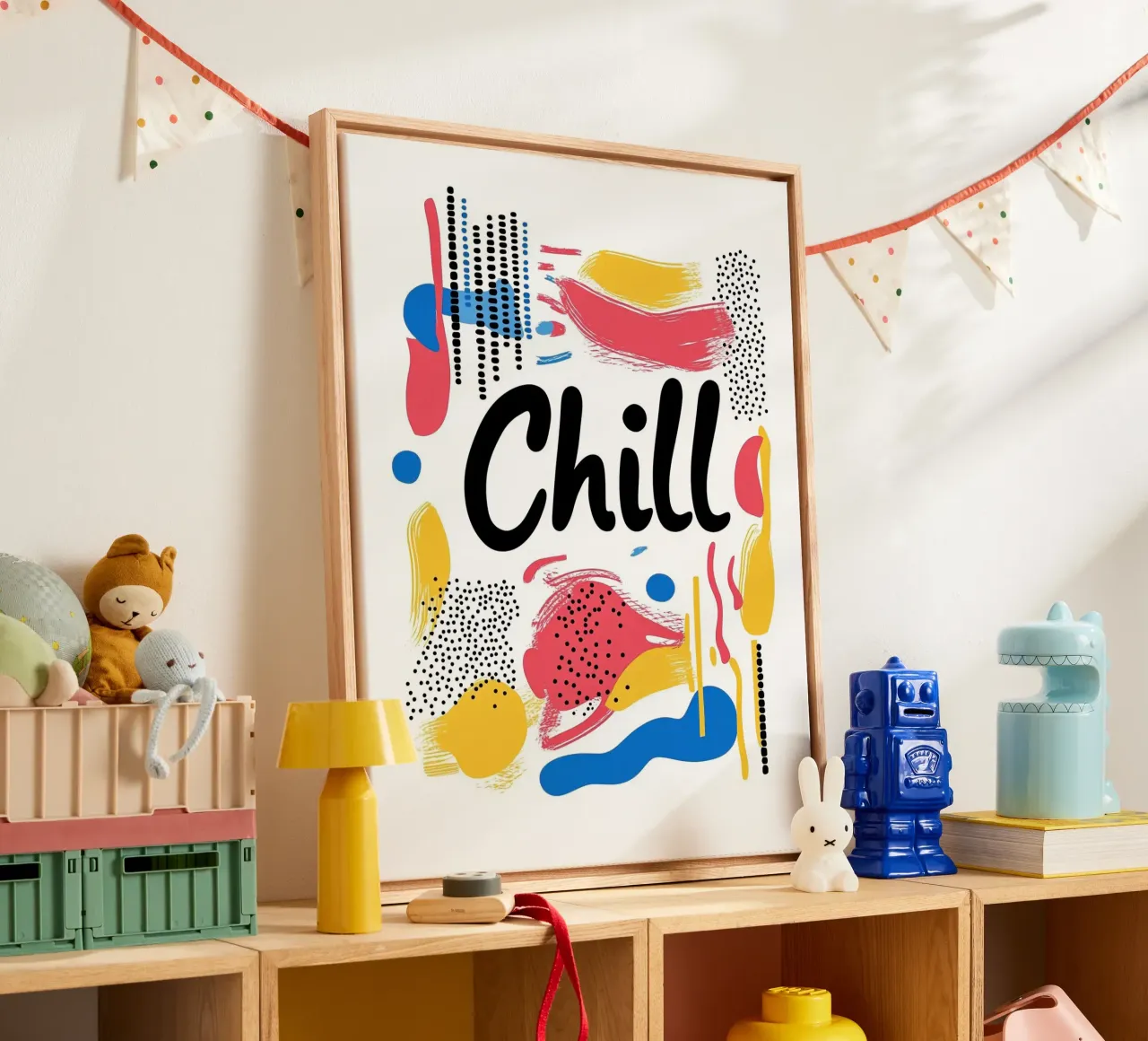 Chill" graphic relaxation canvas by Art Typo Essentiel