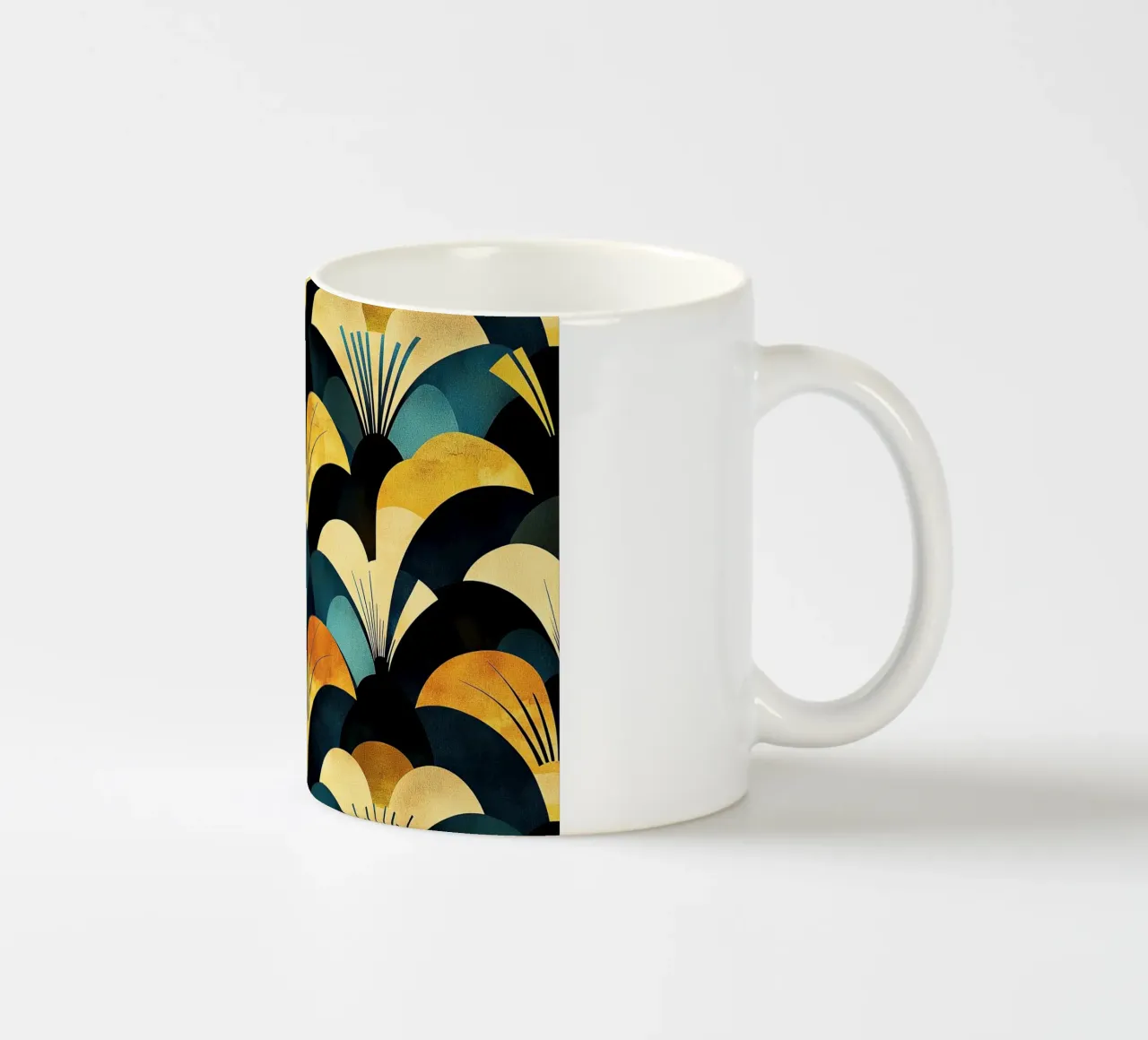 Art Deco "Golden Echoes" tazza in ceramica da Golden Era