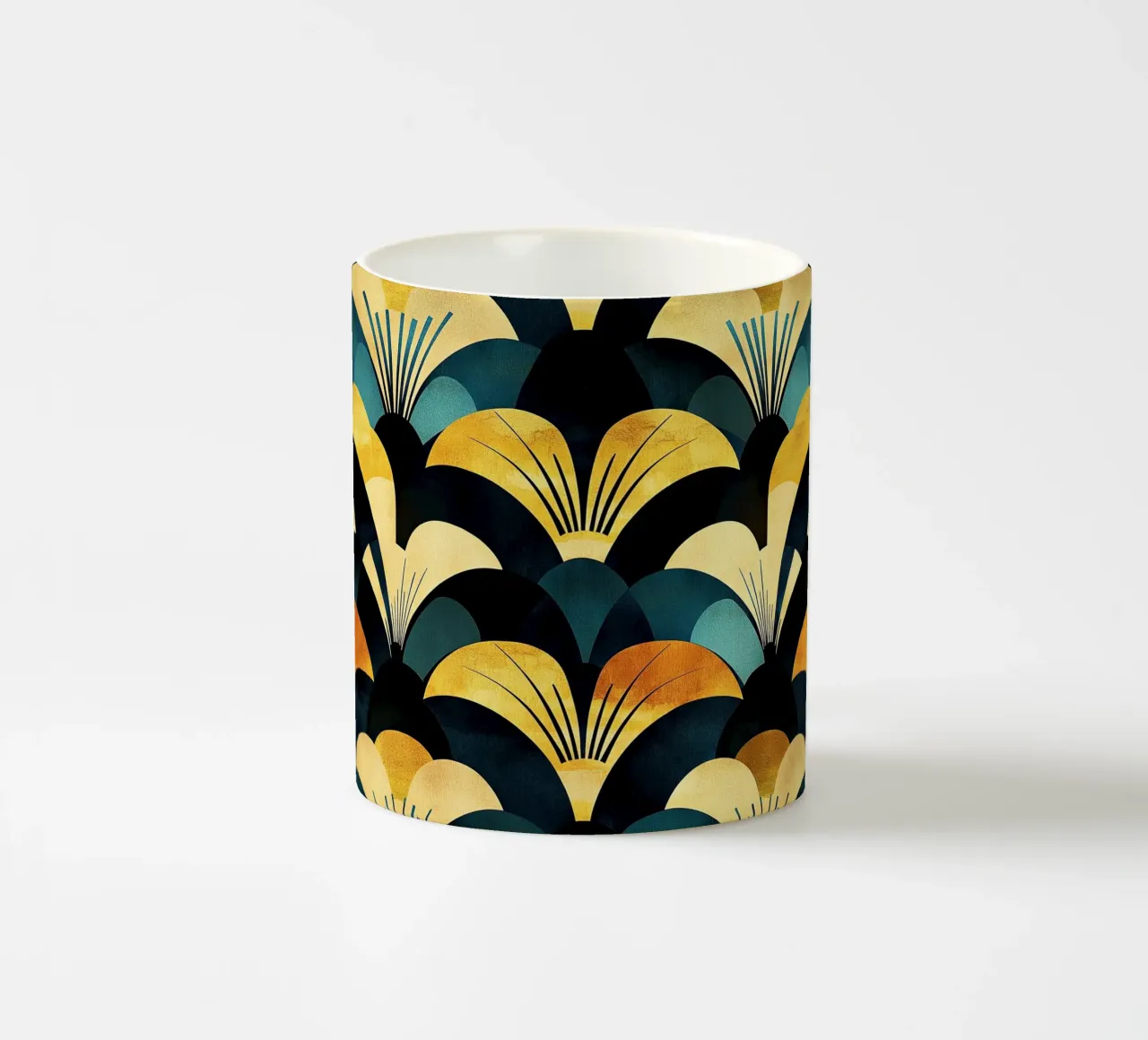 Art Deco "Golden Echoes" tazza in ceramica da Golden Era