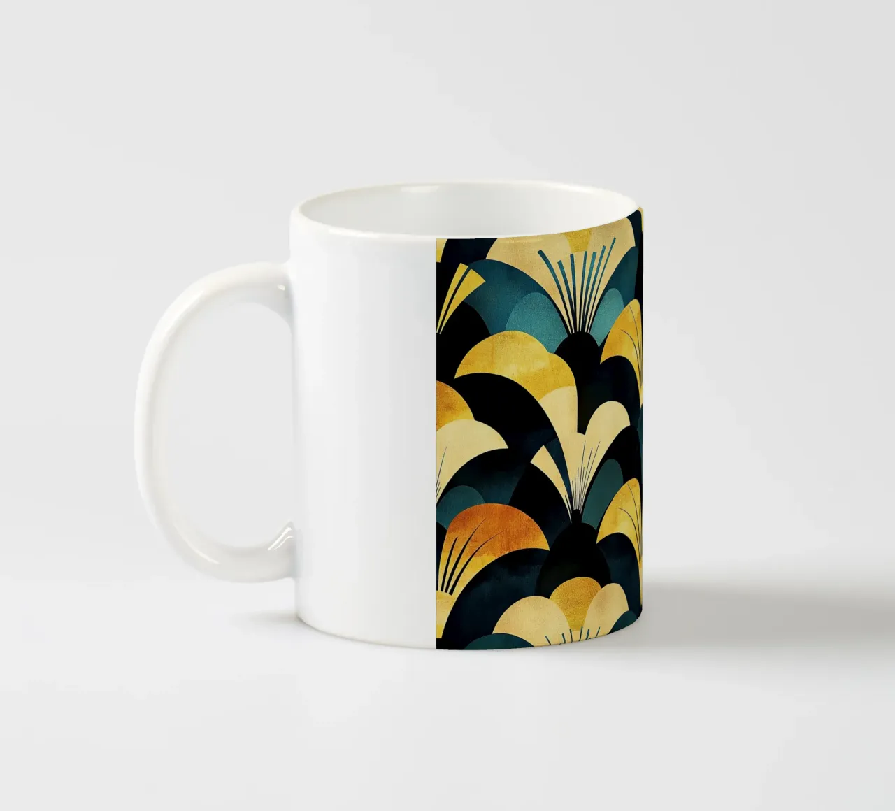 Art Deco "Golden Echoes" tazza in ceramica da Golden Era