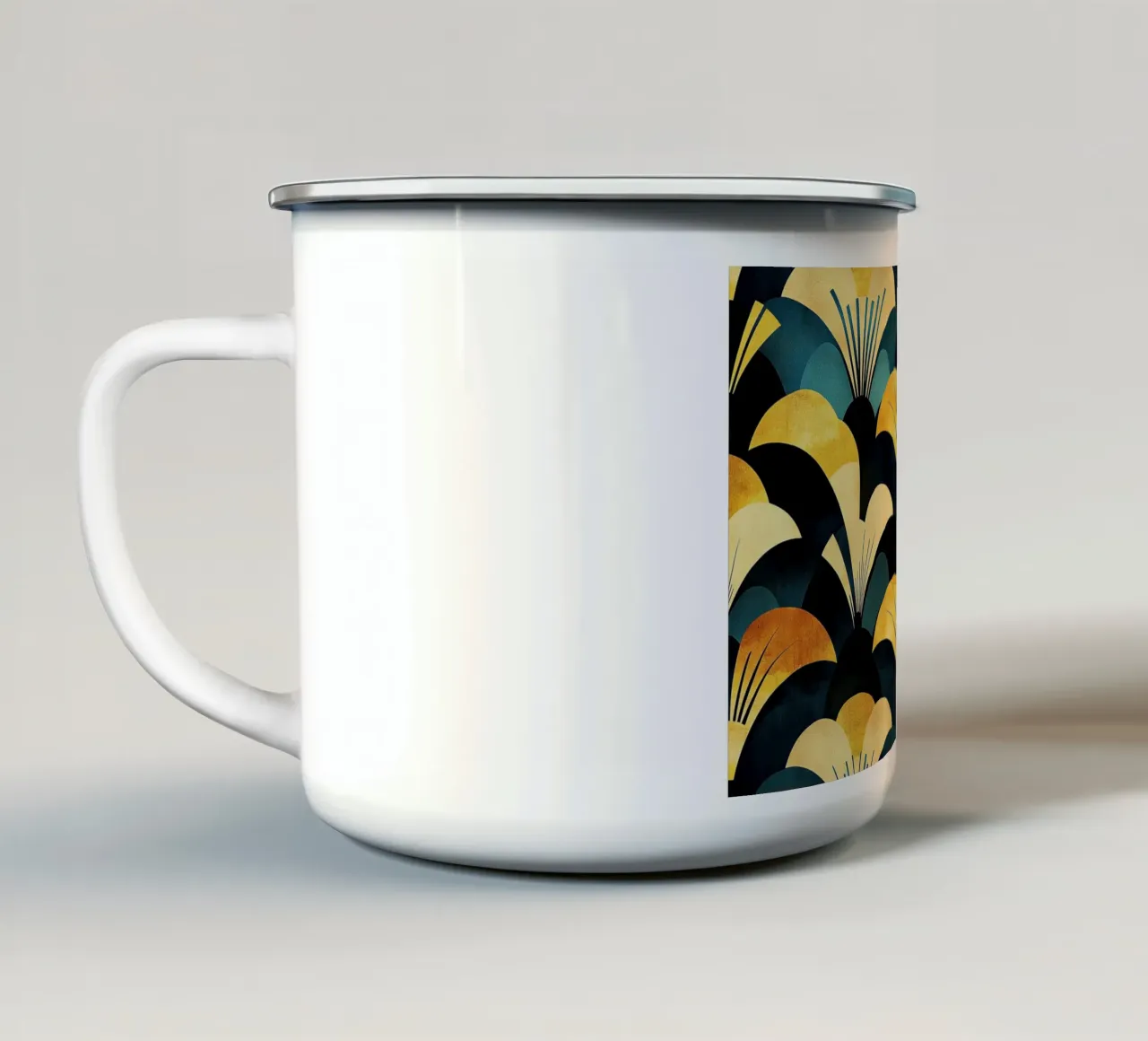 Art Deco "Golden Echoes" tazza in smalto da Golden Era