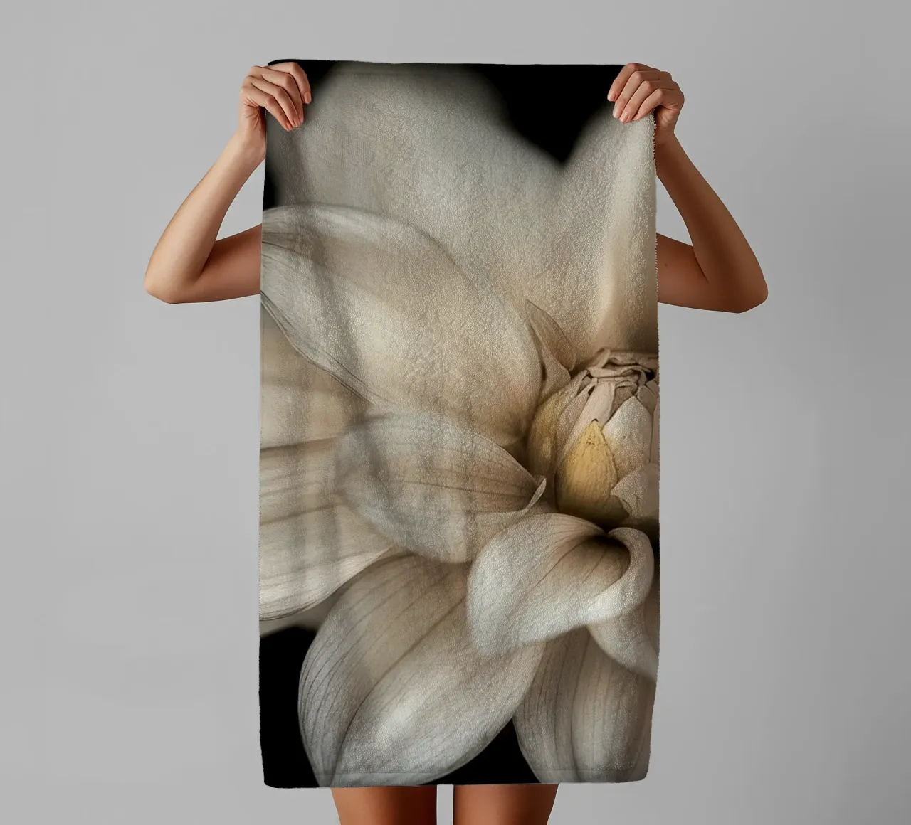 Fleur dans les tons chauds serviette de bain de Imagine