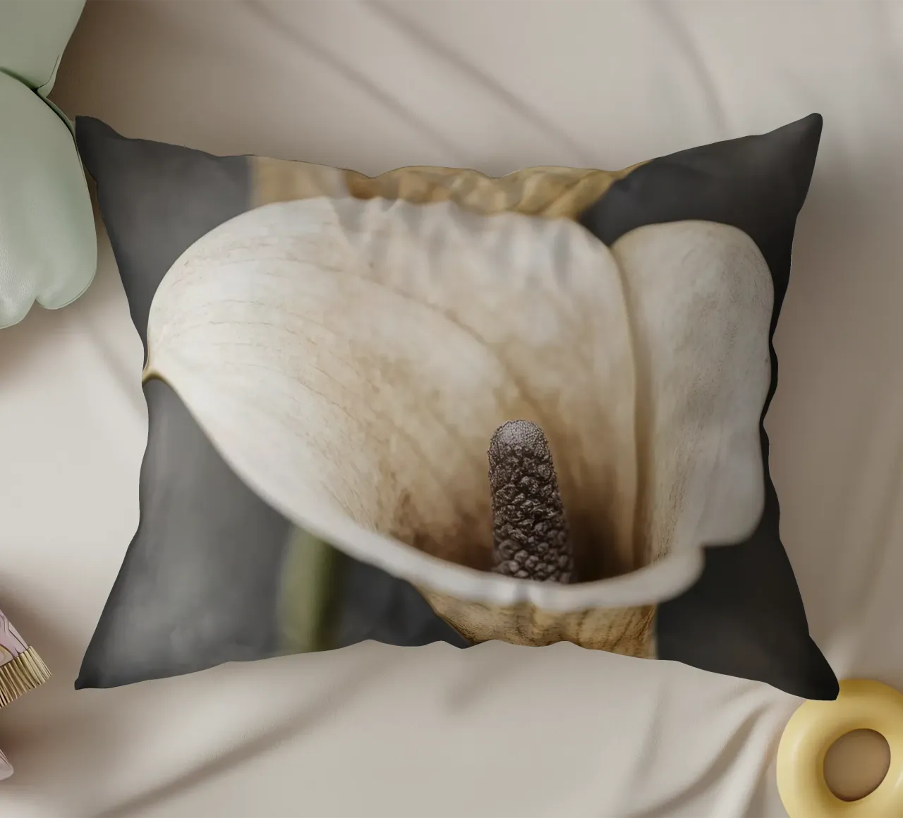 Fiore beige alium cuscino da Imagine