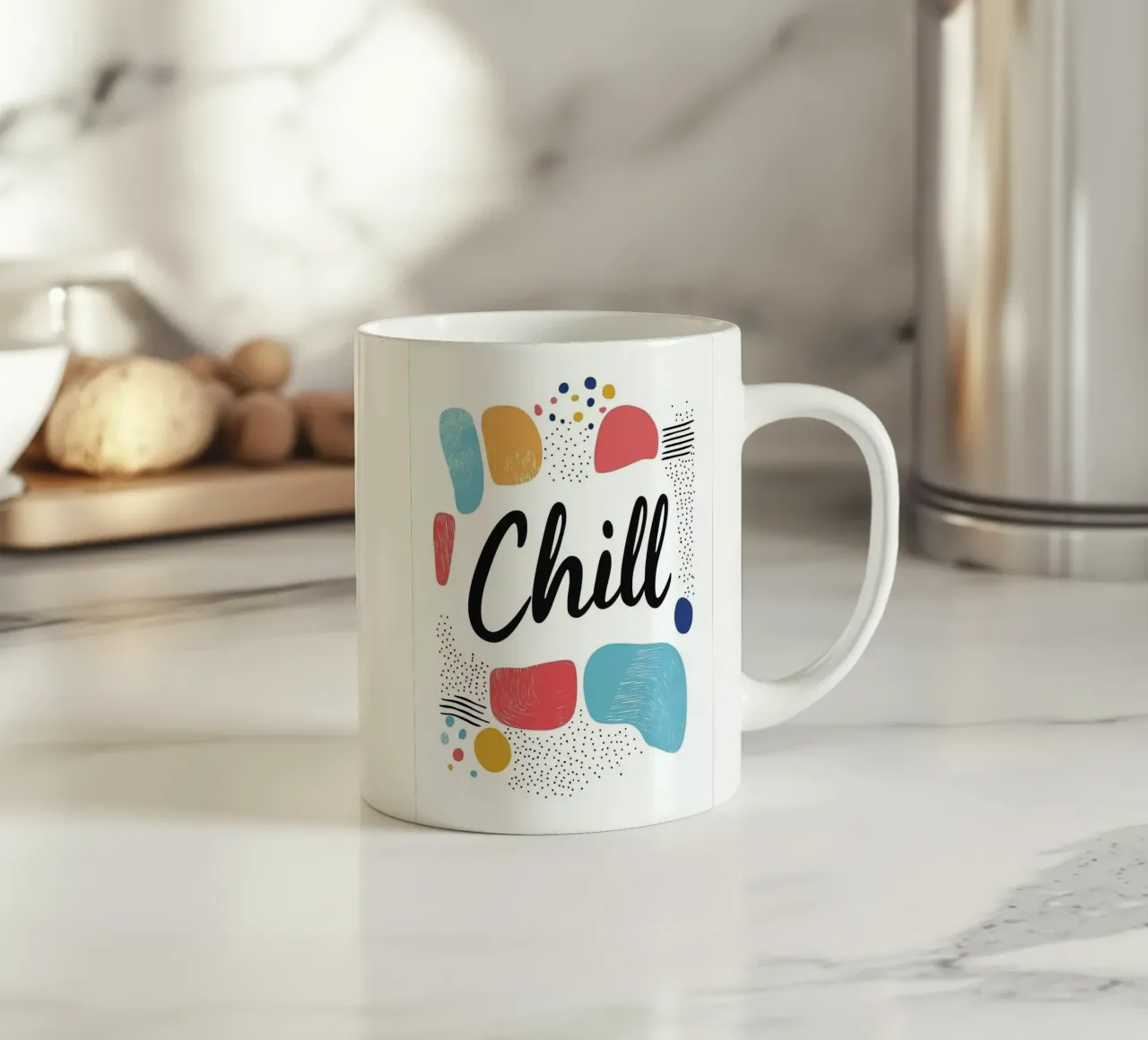 Chill - Design colorato e astratto tazza in ceramica da Art Typo Essentiel
