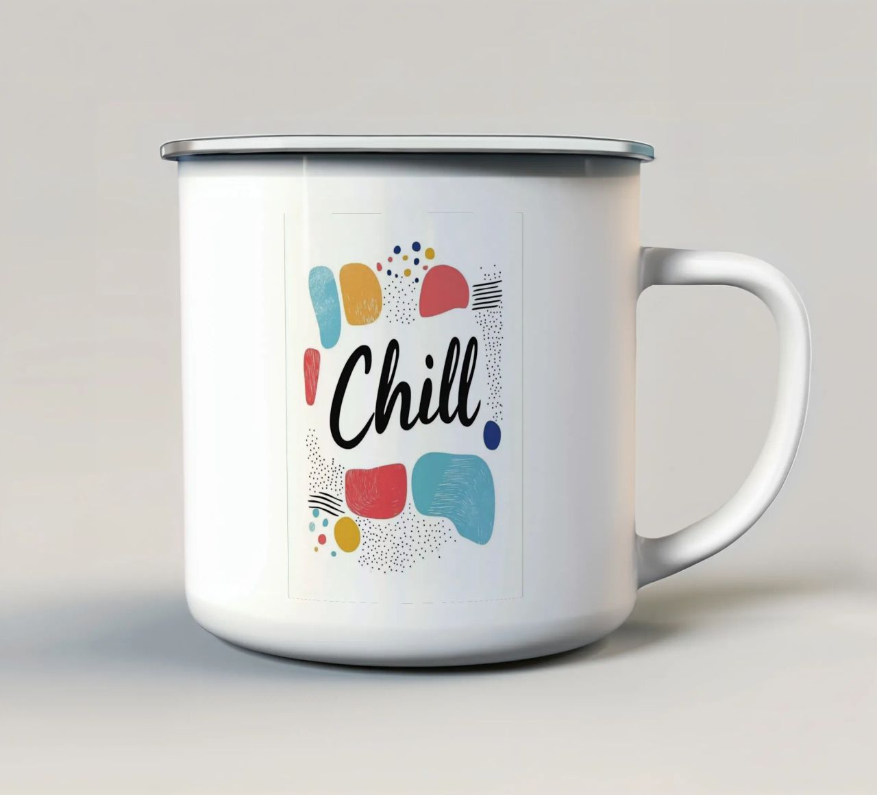 Chill - Design colorato e astratto tazza in smalto da Art Typo Essentiel