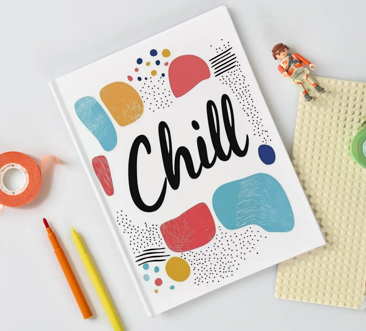 Chill - Colourful, abstract design notebook by Art Typo Essentiel