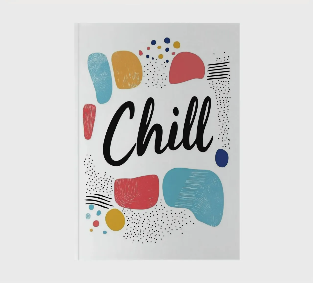 Chill - Colourful, abstract design notebook by Art Typo Essentiel