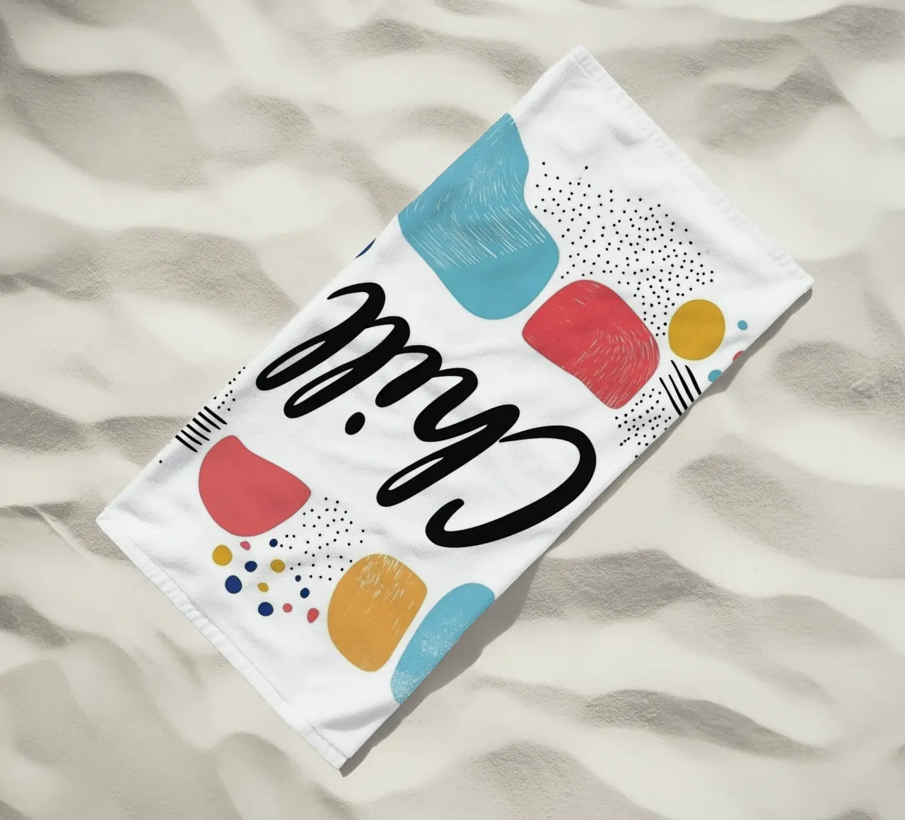 Chill - Design colorato e astratto telo mare da Art Typo Essentiel