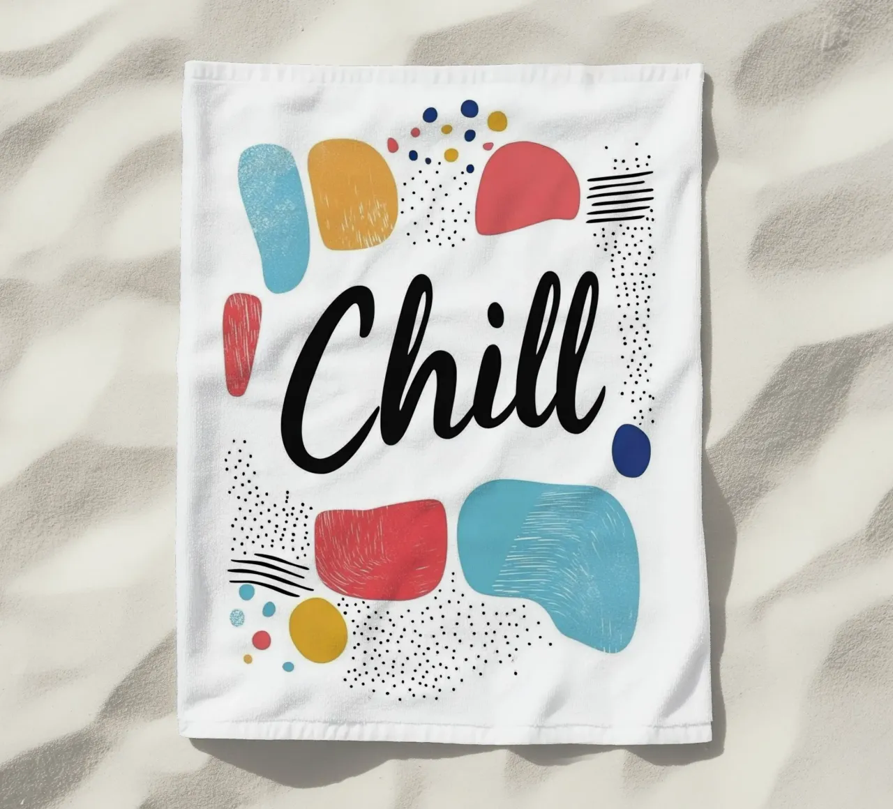 Chill - Design colorato e astratto telo mare da Art Typo Essentiel