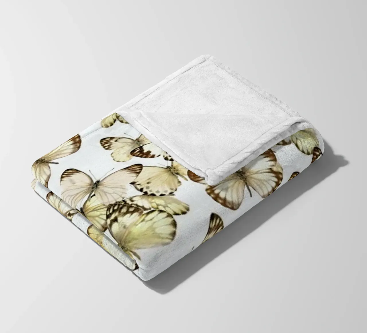 Butterflies fleece blanket by Curious Collections by Marielle Leenders