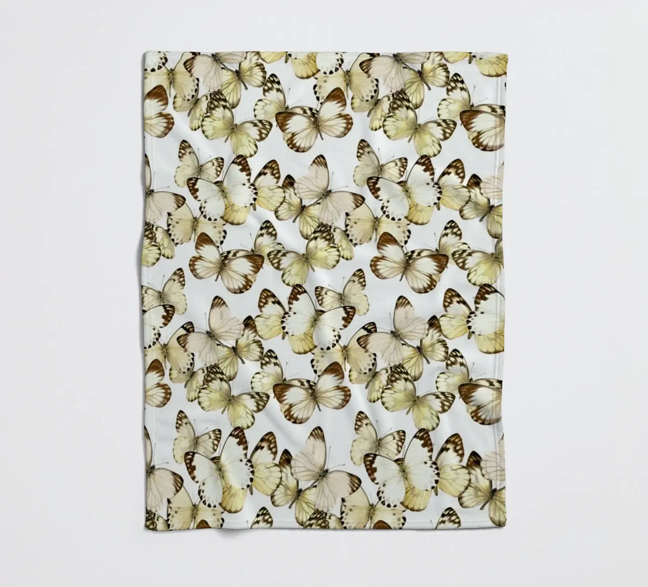 Butterflies fleece blanket by Curious Collections by Marielle Leenders