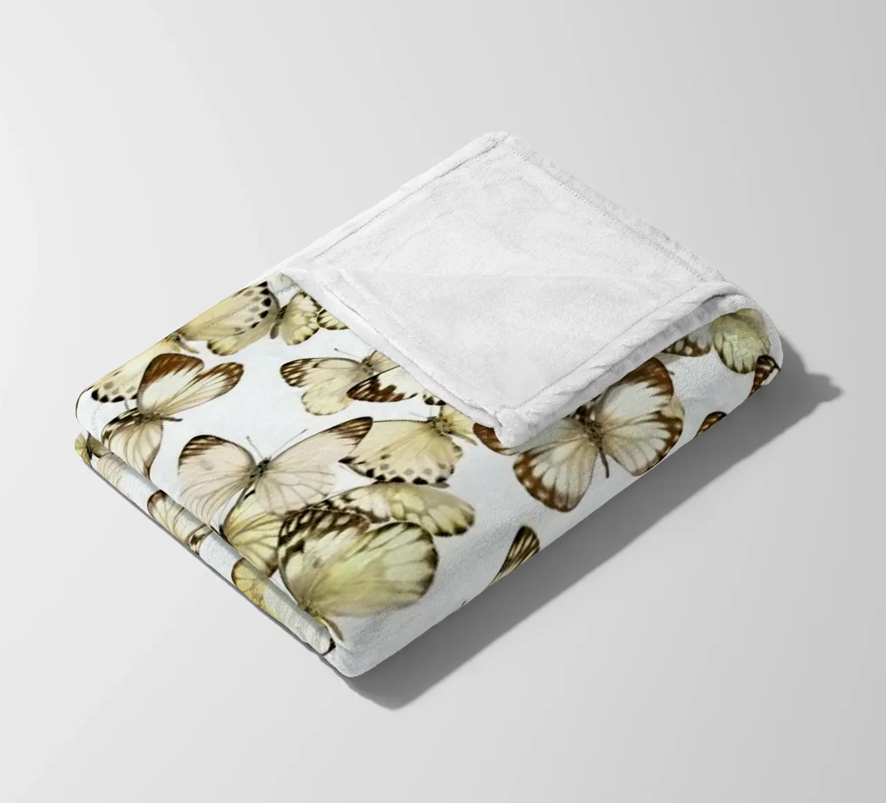 Butterflies fleece blanket by Curious Collections by Marielle Leenders