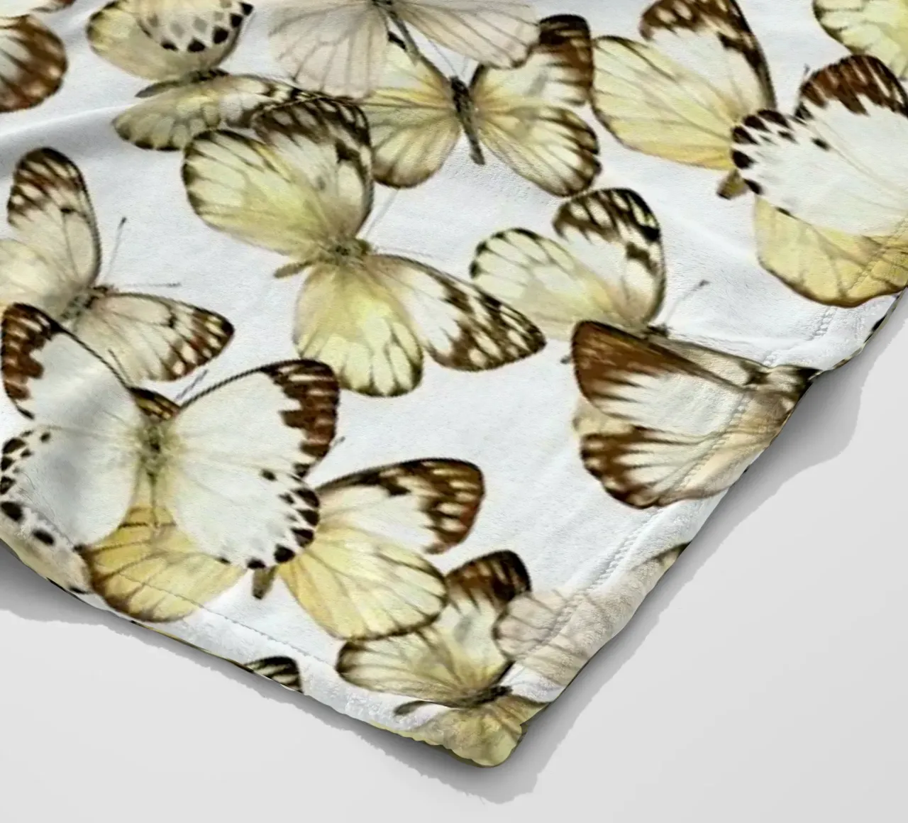 Butterflies fleece blanket by Curious Collections by Marielle Leenders