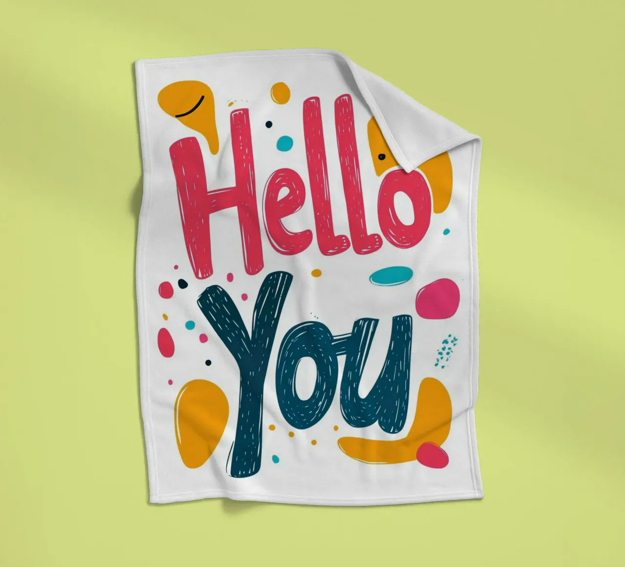 Hello You - 1 coperta in pile da Art Typo Essentiel