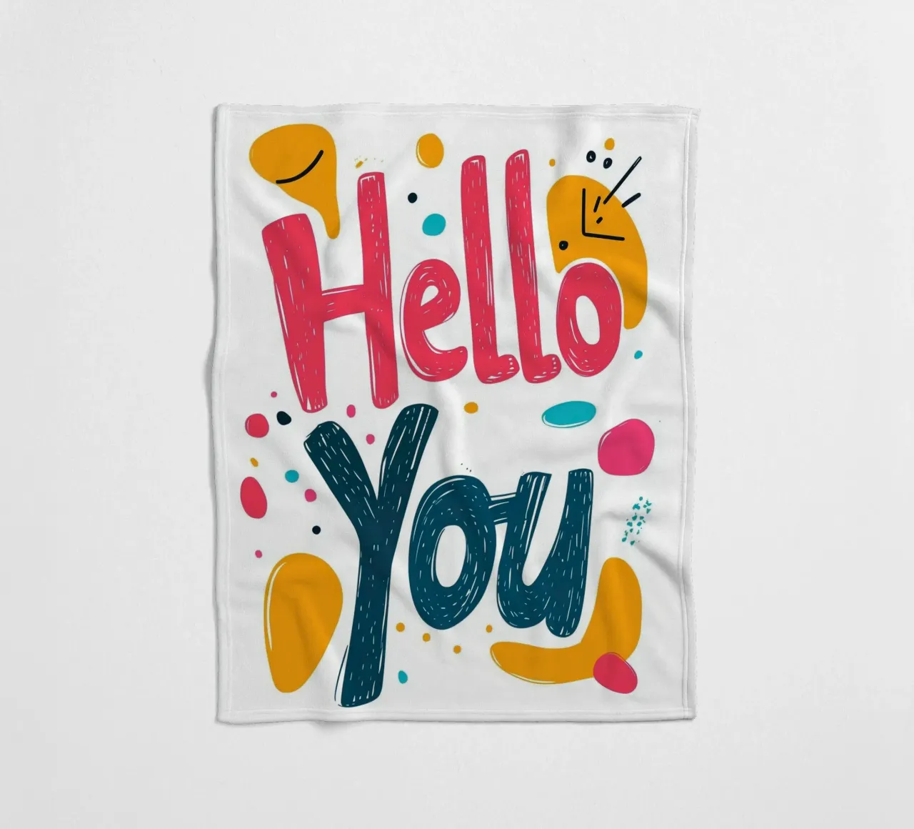 Hello You - 1 coperta in pile da Art Typo Essentiel