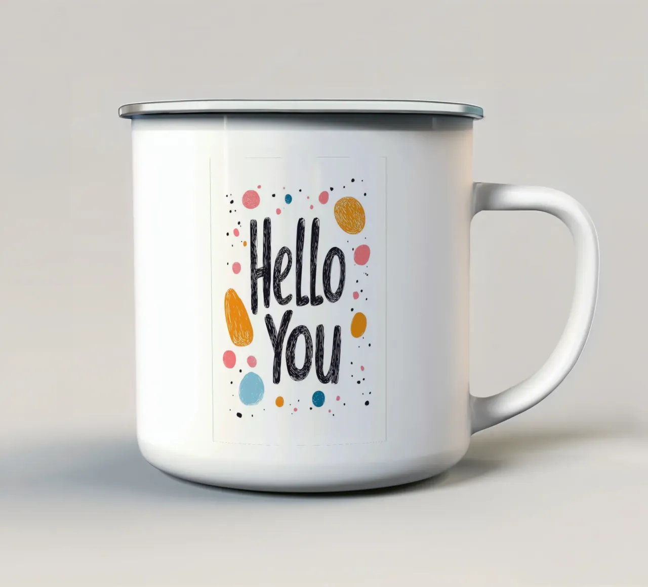 Hello You - 2 tazza in smalto da Art Typo Essentiel