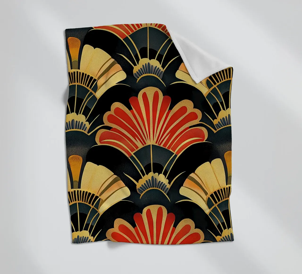 Art Deco "The Gilded Frame" coperta in pile da Golden Era