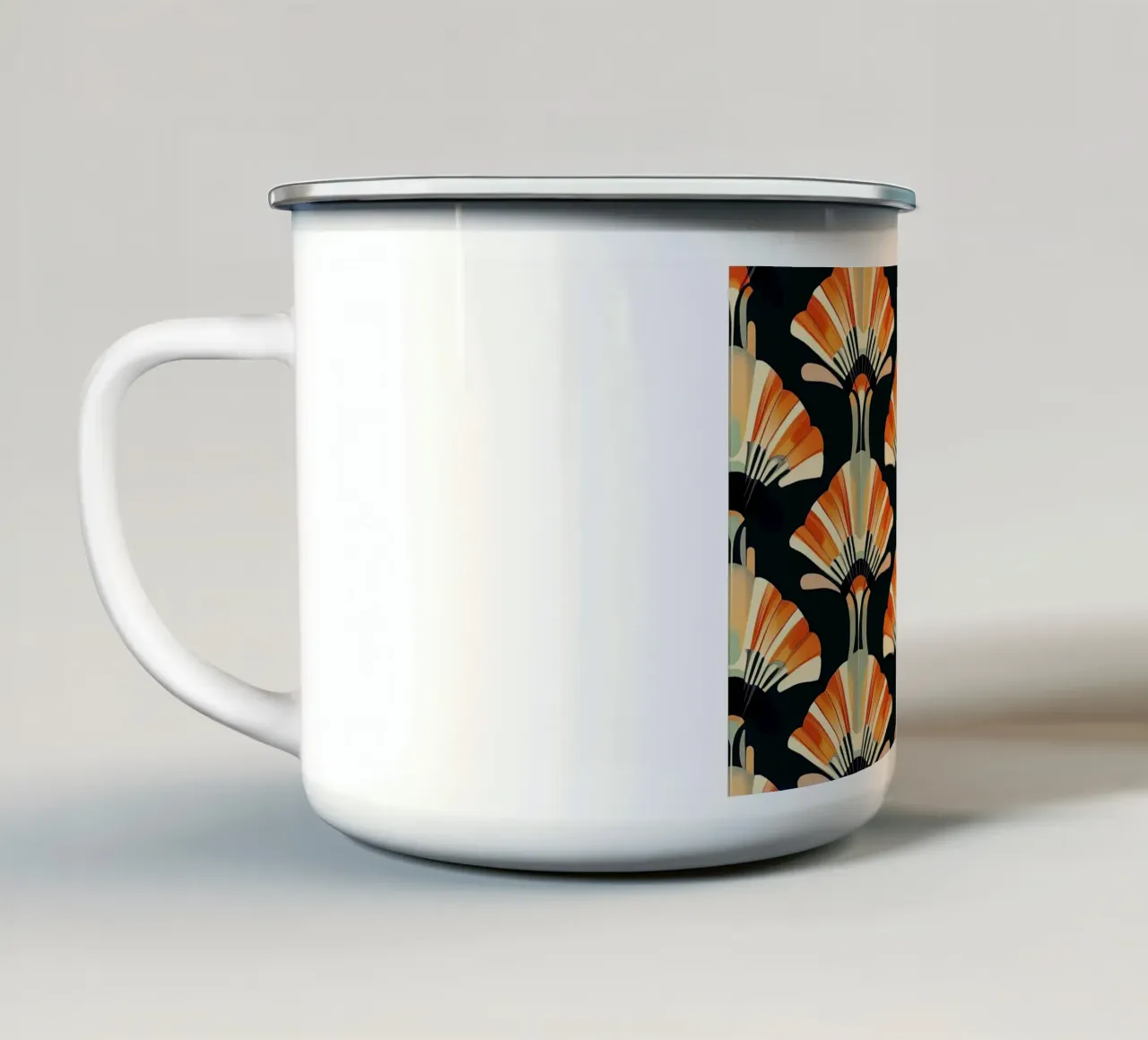 Art Deco "Modern Majesty" tazza in smalto da Golden Era