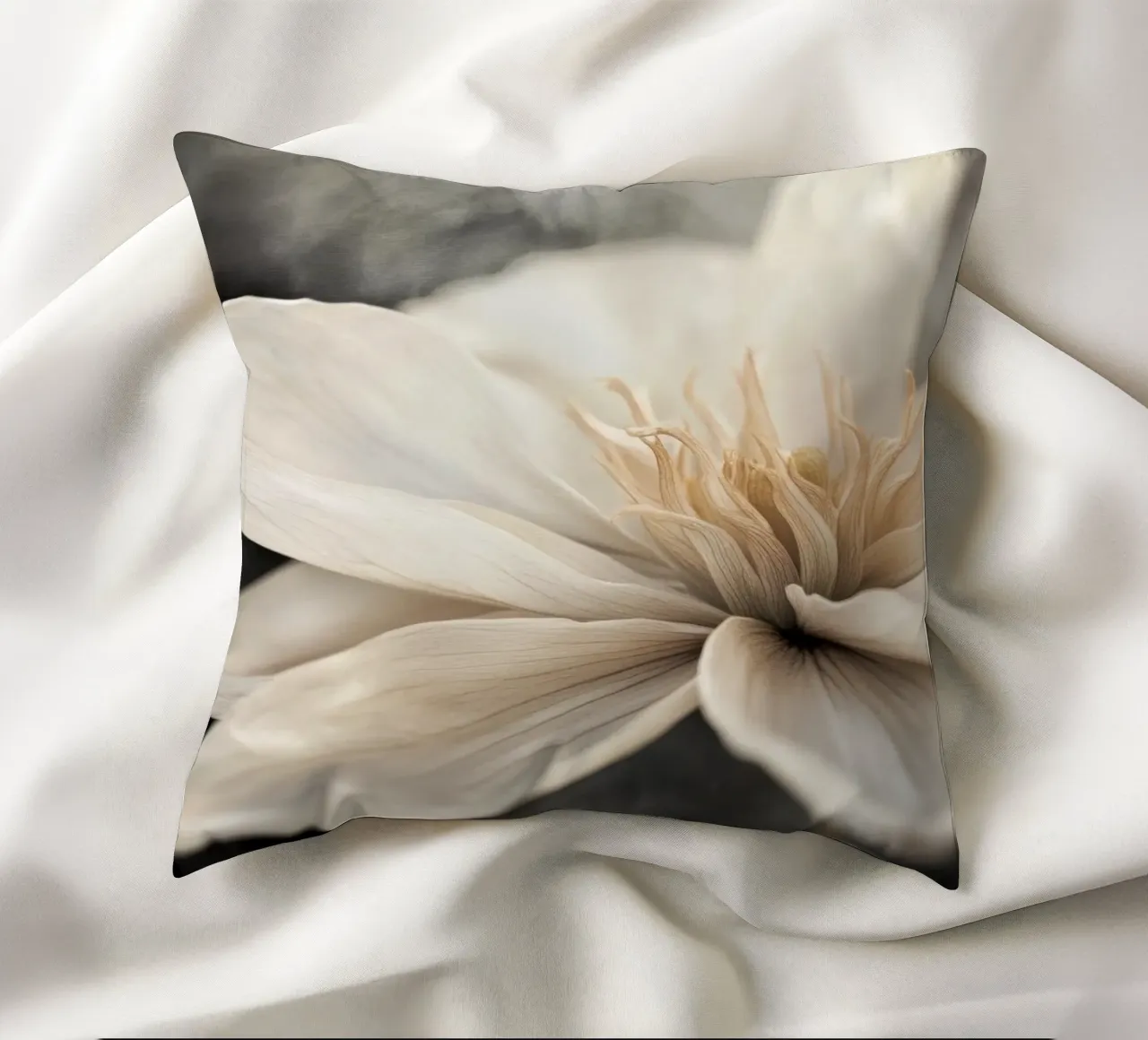 Un fiore beige cuscino da Imagine