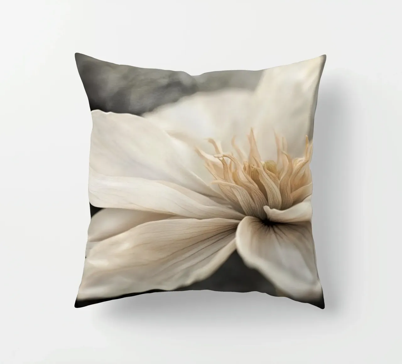 Un fiore beige cuscino da Imagine