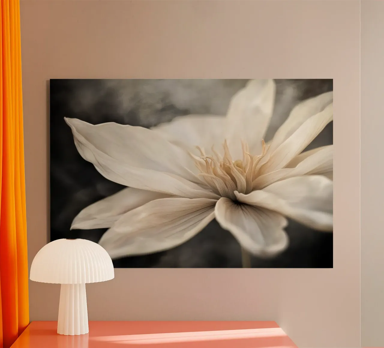 Un fiore beige alluminio dibond da Imagine