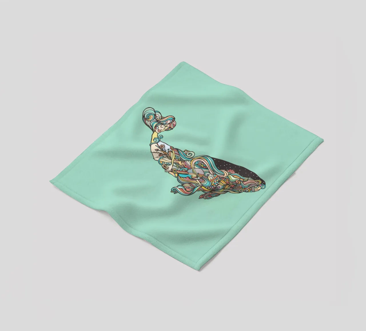 Whale fleecedeken van Ninhol