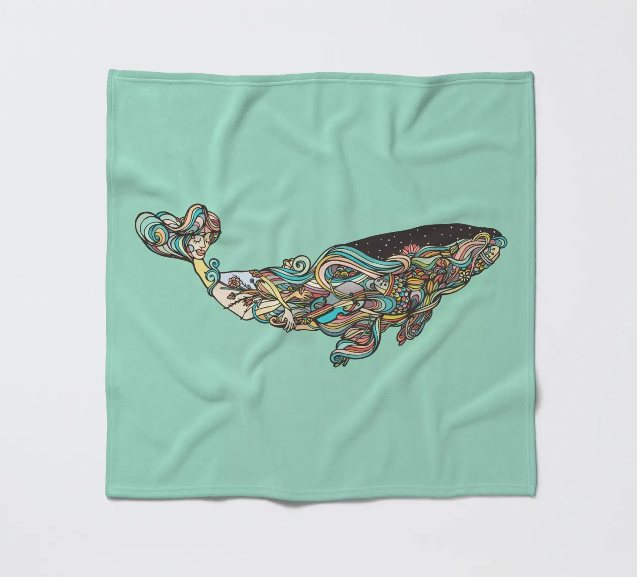 Whale fleecedeken van Ninhol