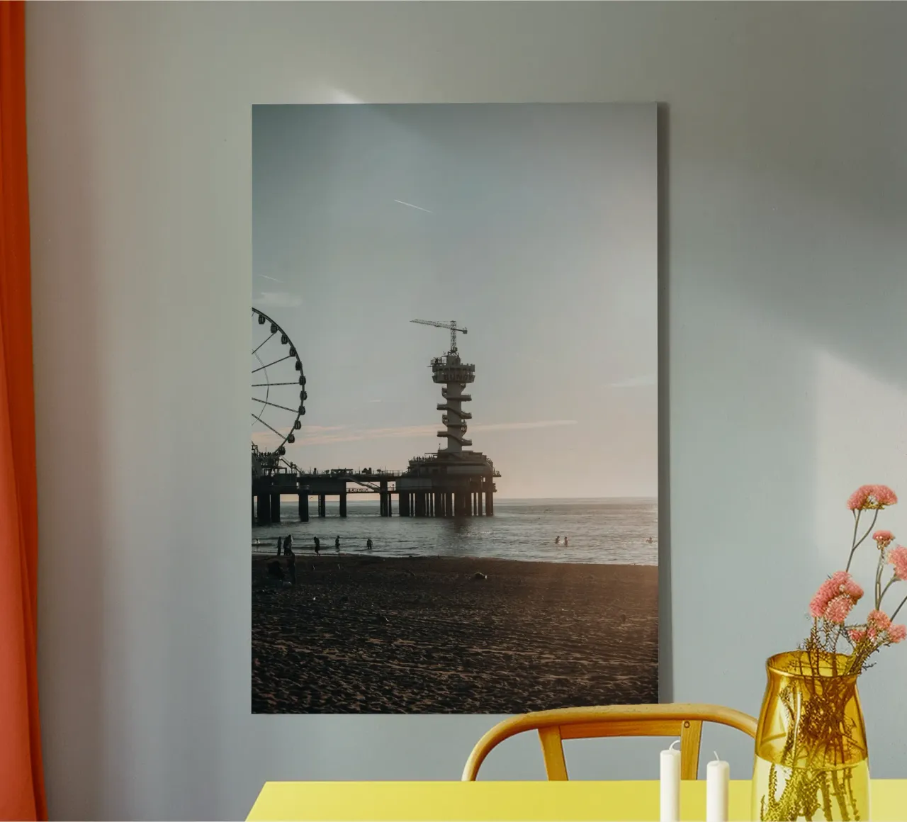 Summer evening in Scheveningen canvas by fokusfernweh