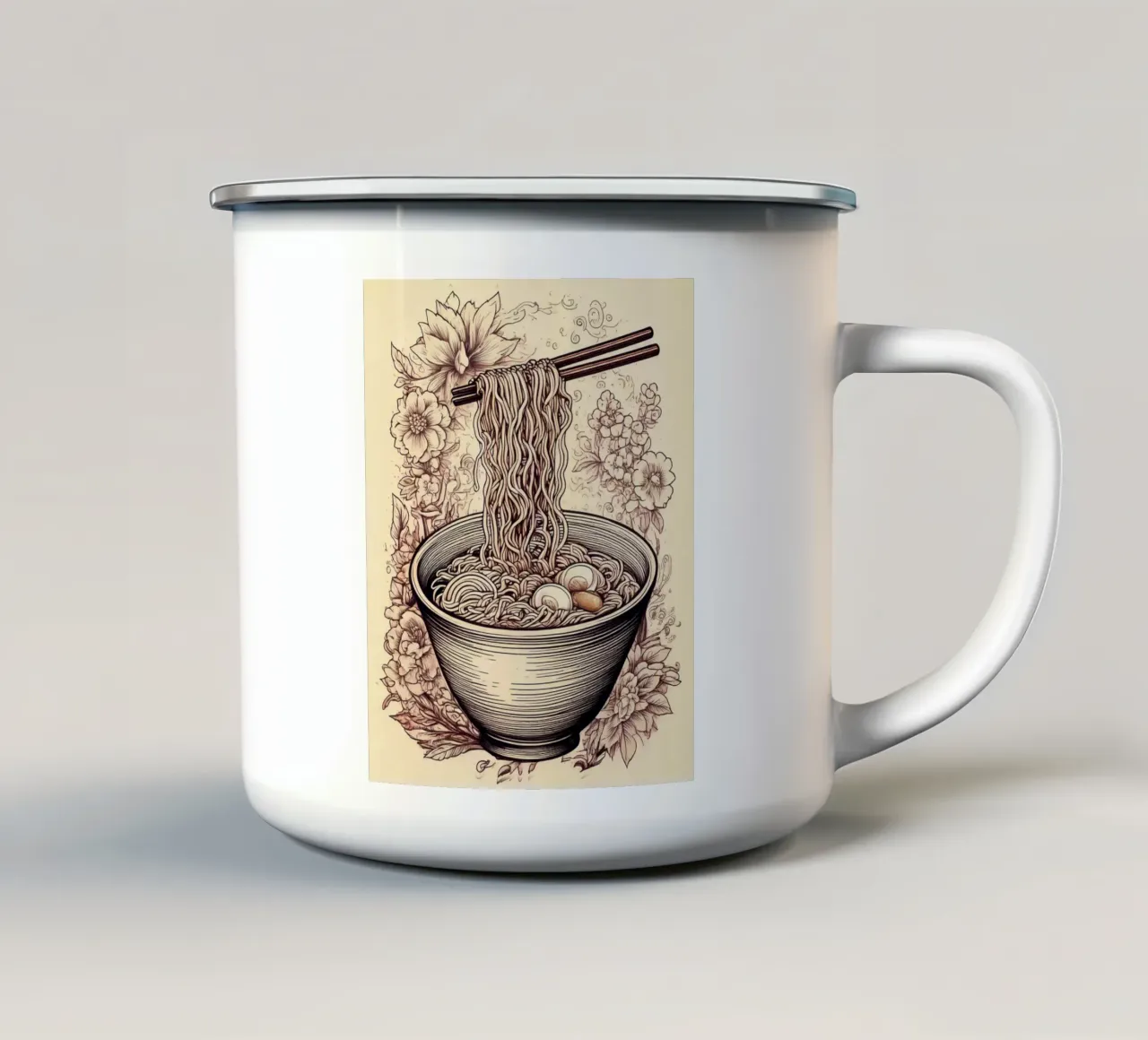 Ramen flowers tazza in smalto da tylerstudio